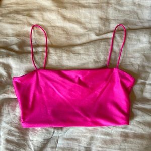 Hot pink crop top